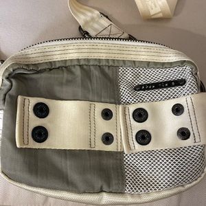 Diesel bag in cream and grey color